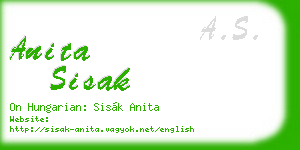 anita sisak business card